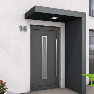 Haustürvordach Hamburg Extra 160 mit LED
