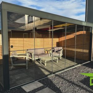 Glasschiebewand LOFT aus ESG-Glas bis 2.000 mm | 4 - läufig | 3 Scheiben