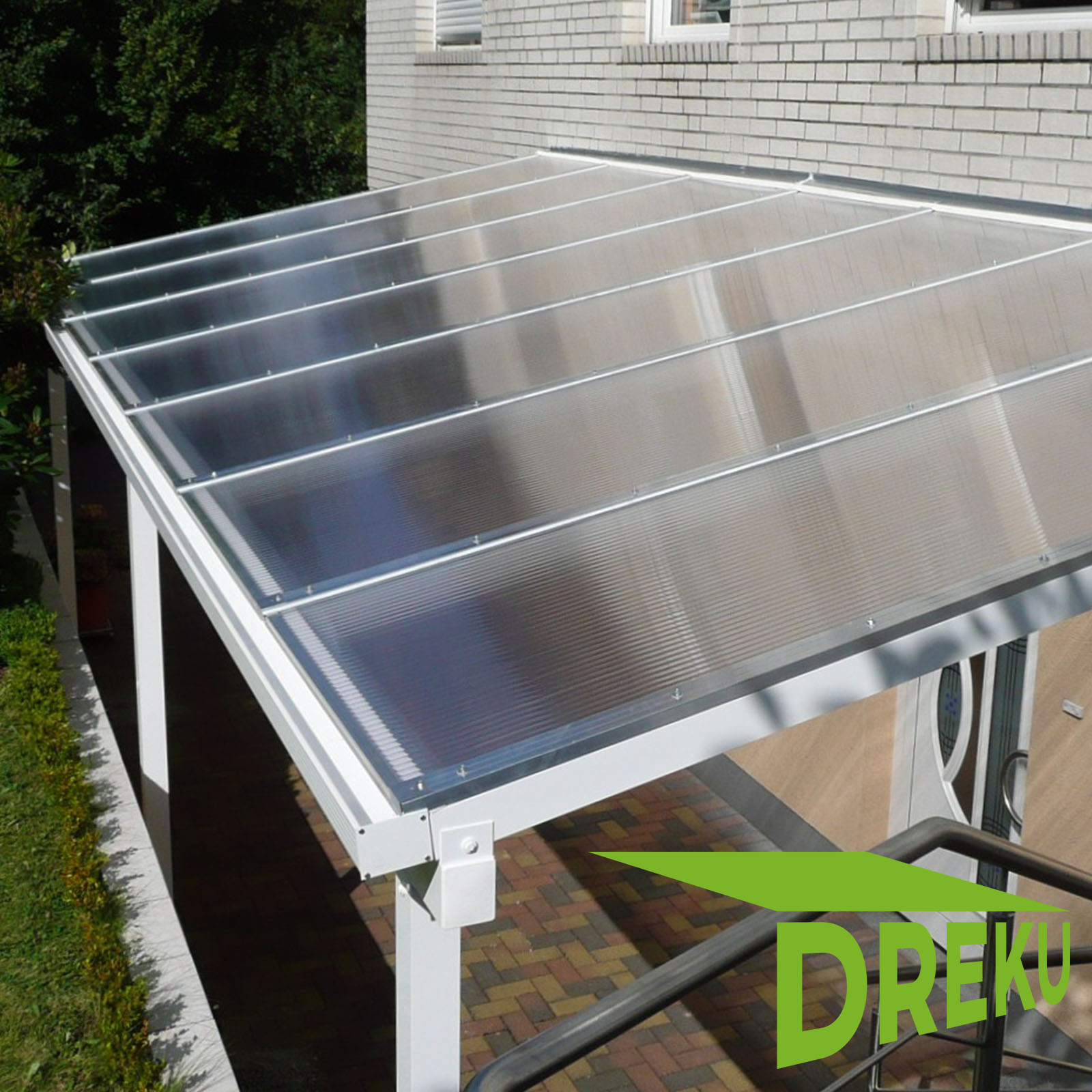 Terrassendach mit Stegplatten Draufsicht