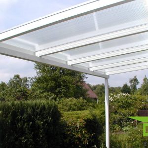 Terrassenüberdachung aus Aluminium | 16 mm Stegplatten | 7016FS anthrazit, 9016 weiß oder nach RAL Farbe