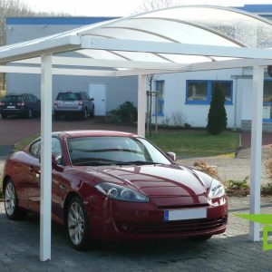Aluminium Carport Gebogen mit Stegplatten