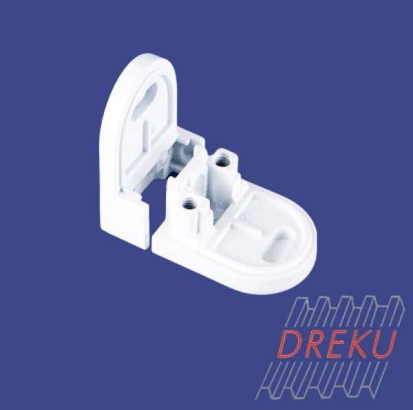 Klemmbefestigung, Plattenstärke 6 oder 8 mm "weiß"