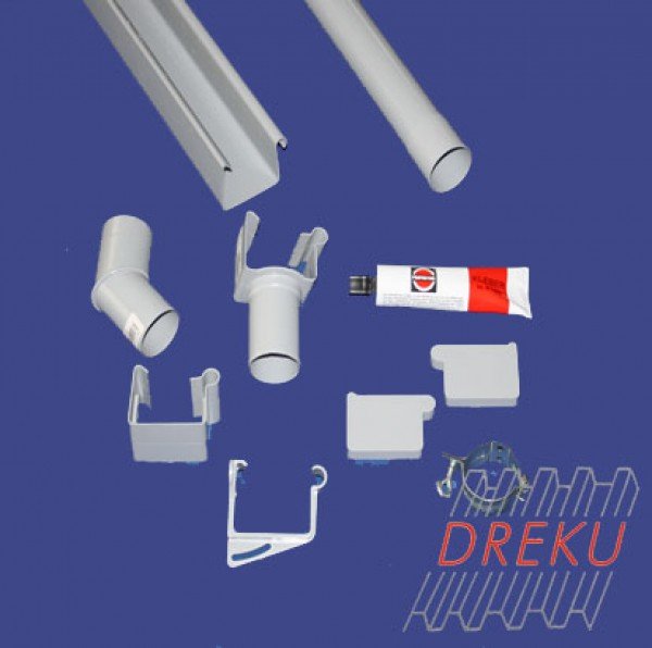 Kunststoff-Kastenrinne NW68 Komplettset