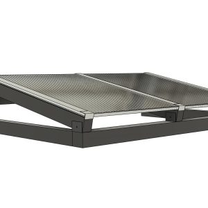 Vordach aus Aluminium mit 16 mm Stegplatten