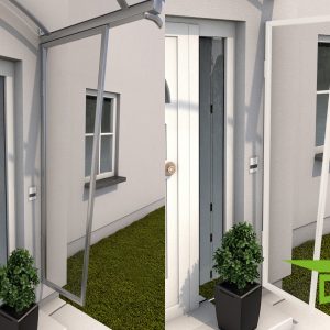 Seitenblende 200 aus Acryl passend zu Bogenvordach Bremen