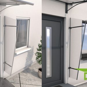 Seitenblende zu Pultvordach Neumünster Acryl